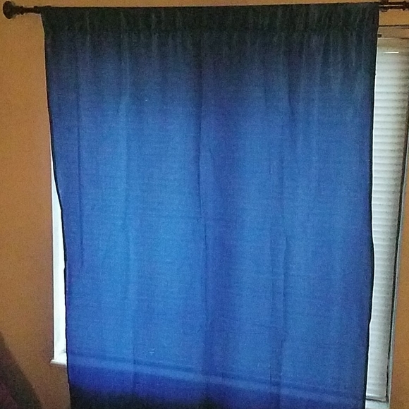 Blue sheer window curtain 42x72 - Picture 4 of 4